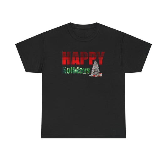 Happy Holidays Unisex Heavy Cotton Tee