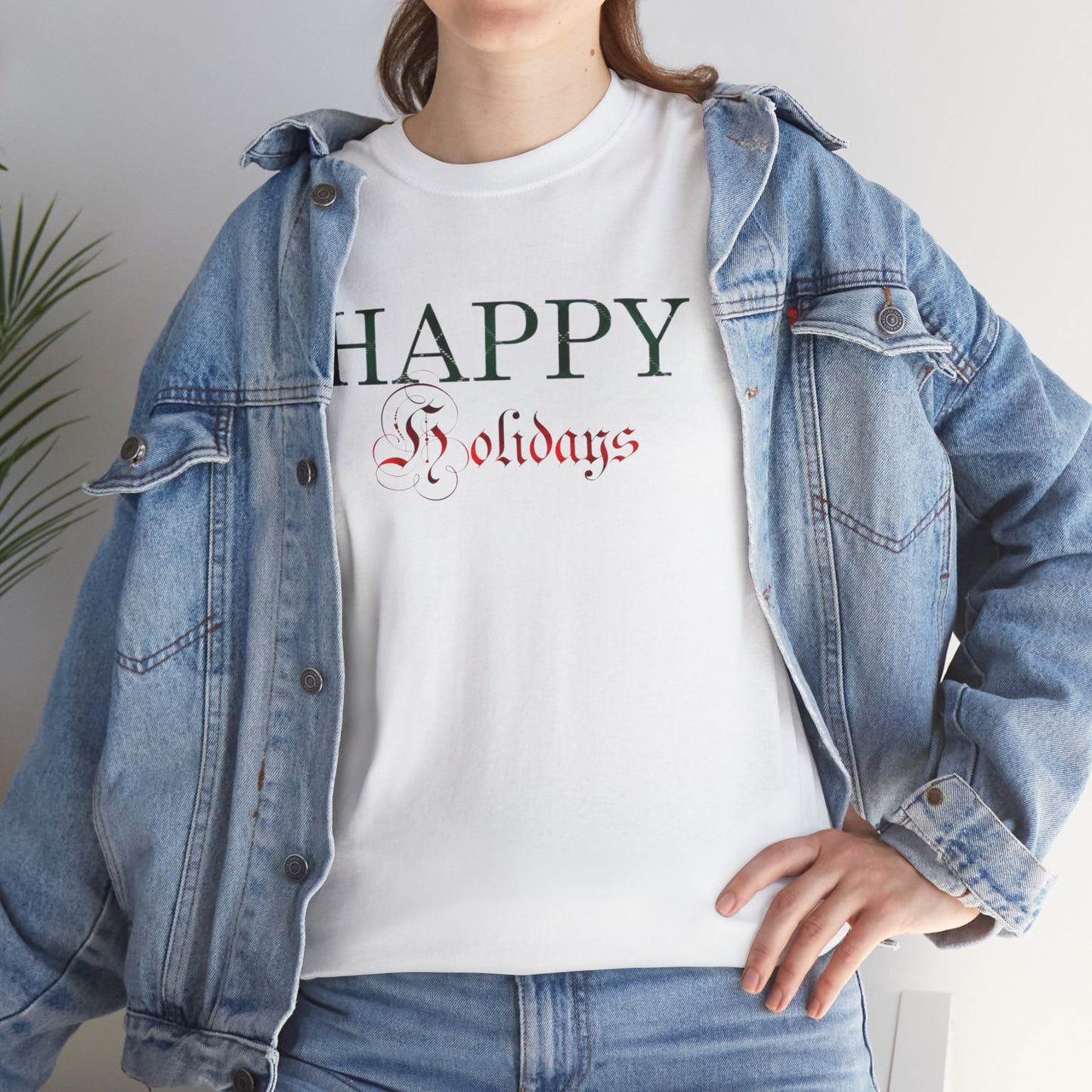 Happy Holidays Unisex Heavy Cotton Tee