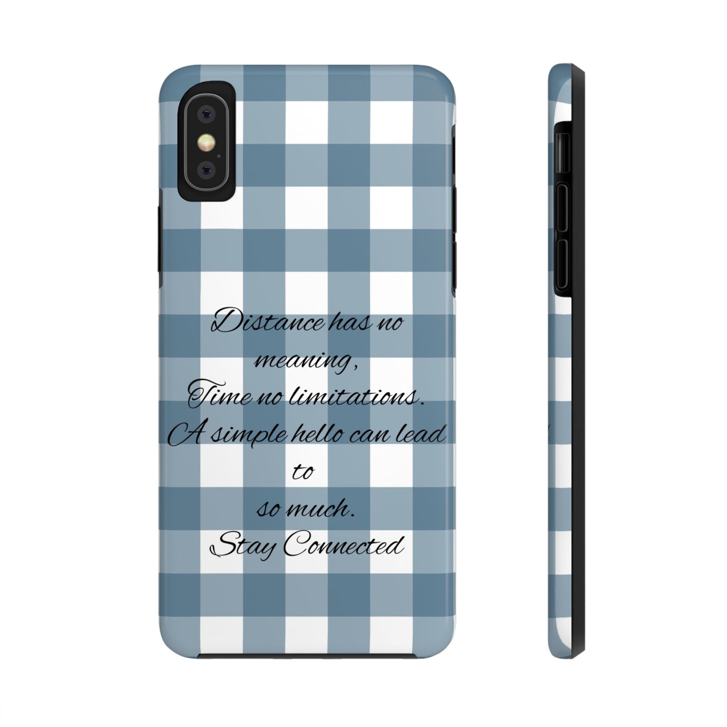 Blue checkered / Tough Phone Cases