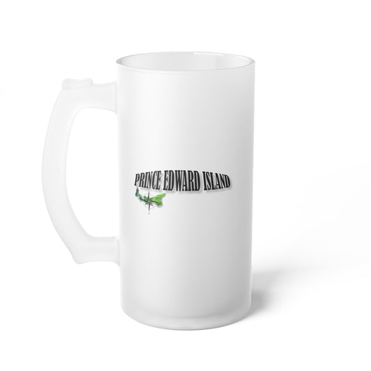 Prince Edward Island / Frosted Glass Beer Mug 16 oz