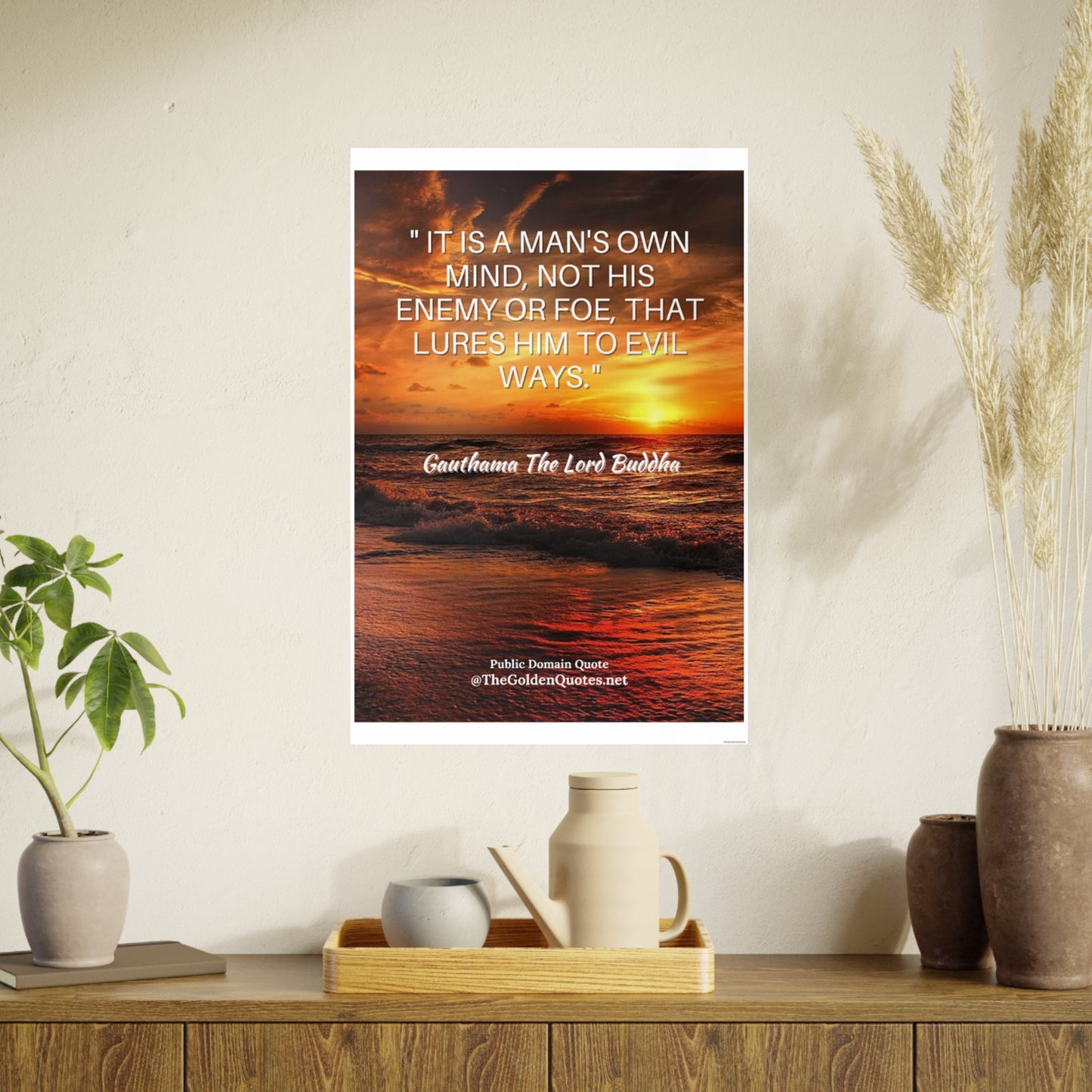 It's a mans own mind quote / Photo Art Paper Posters
