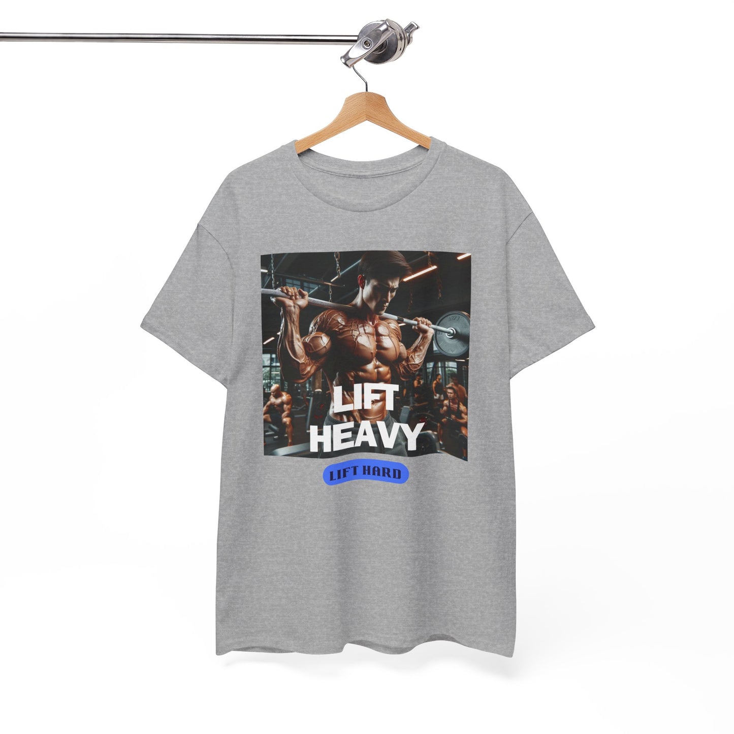 Lift heavy lift hard Unisex Heavy Cotton Tee