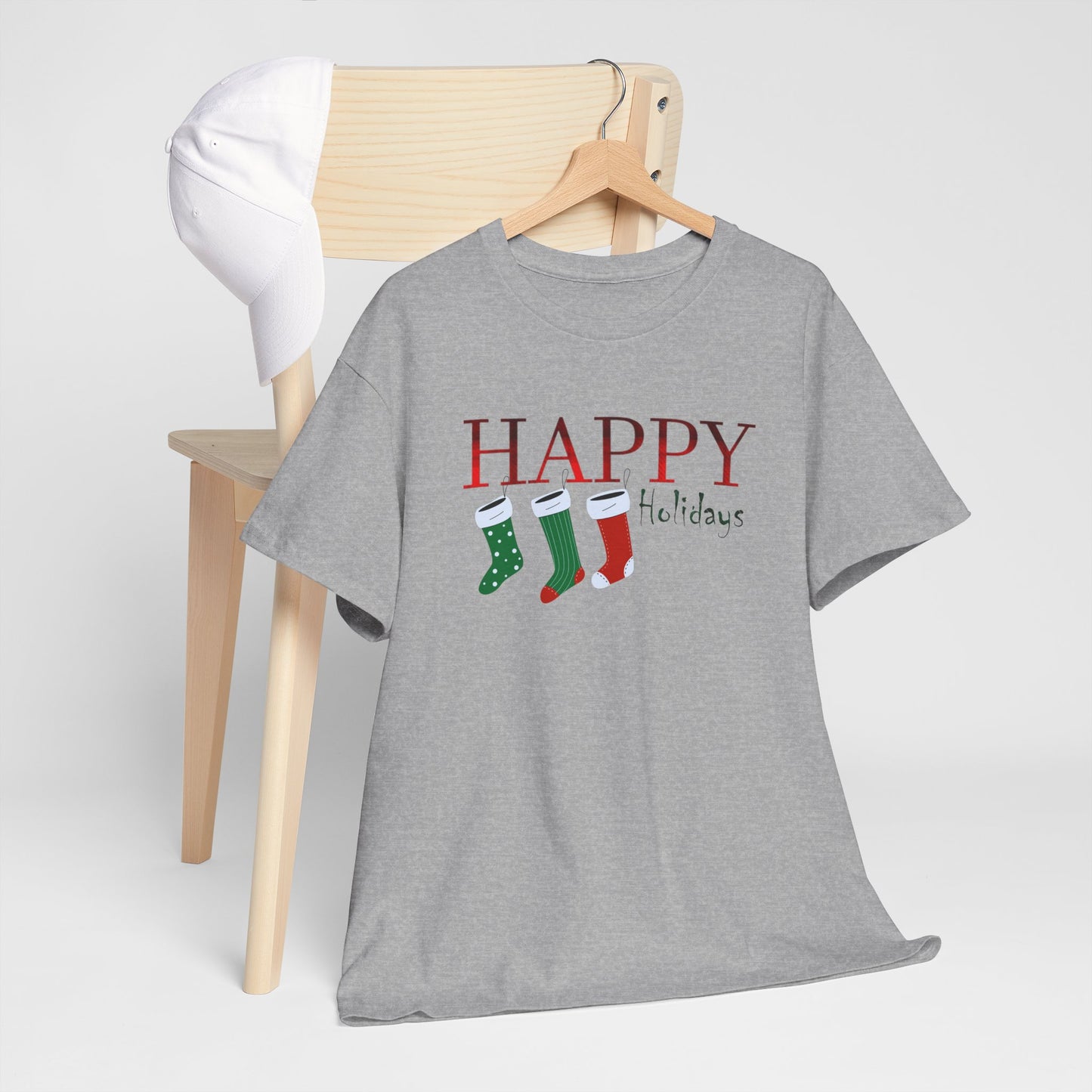 Happy Holidays Unisex Heavy Cotton Tee