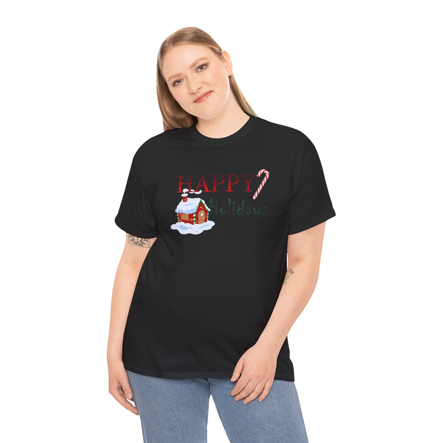 Happy Holidays Unisex Heavy Cotton Tee