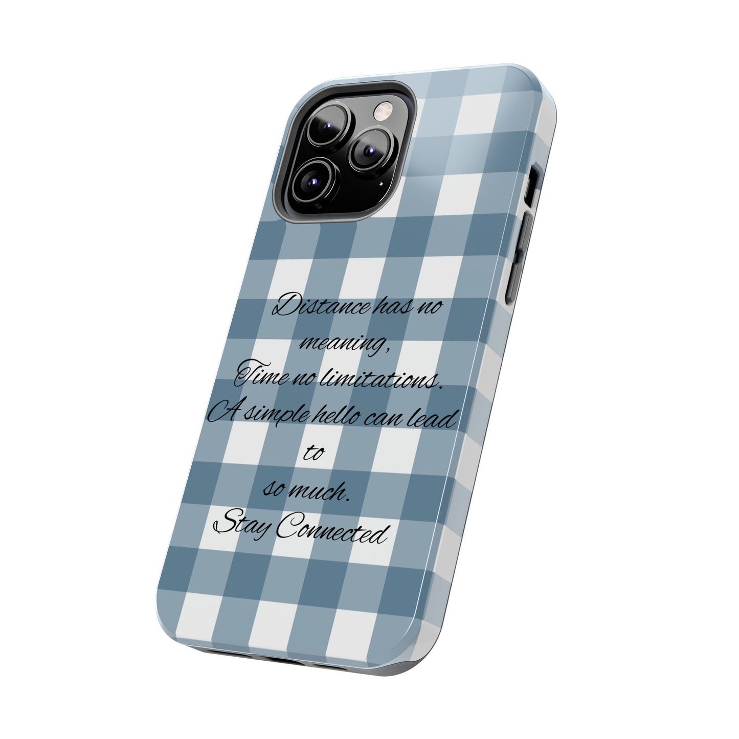 Blue checkered / Tough Phone Cases