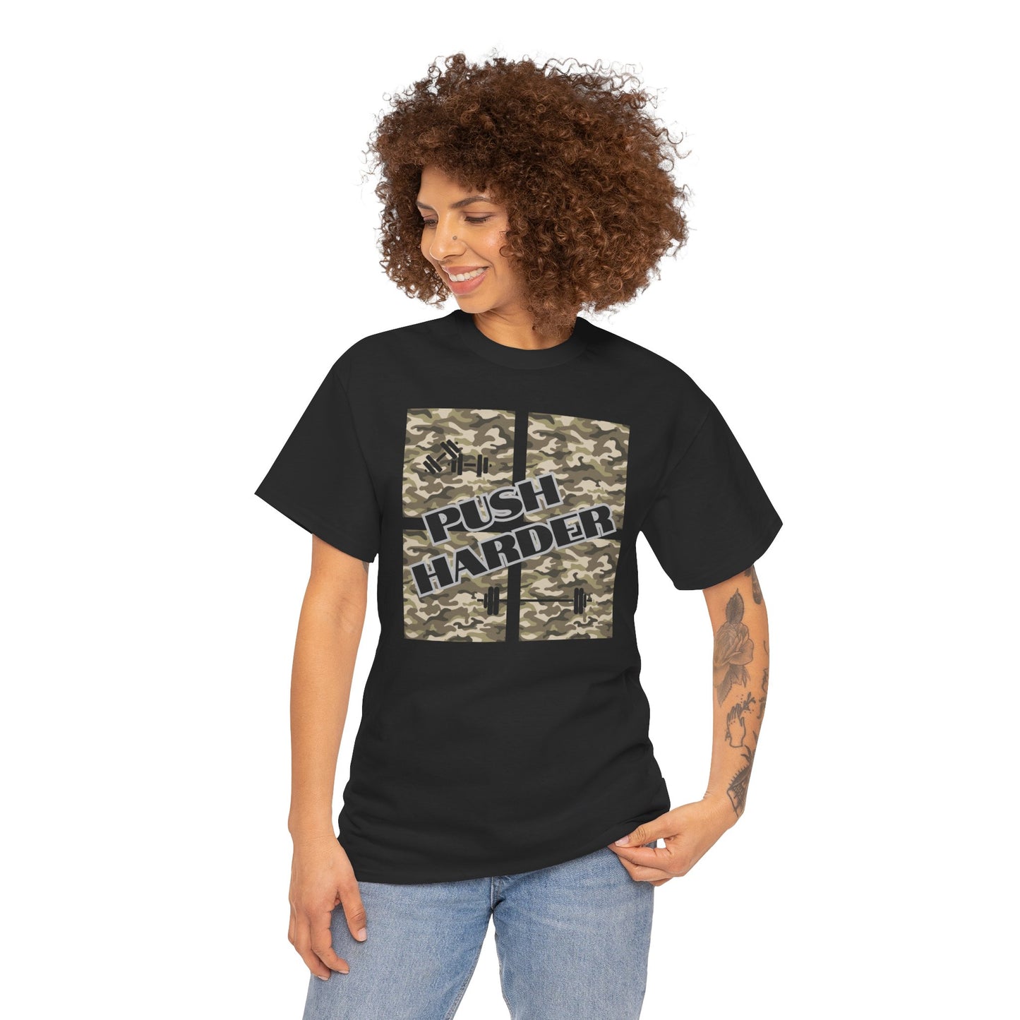 Push Harder Unisex Heavy Cotton Tee