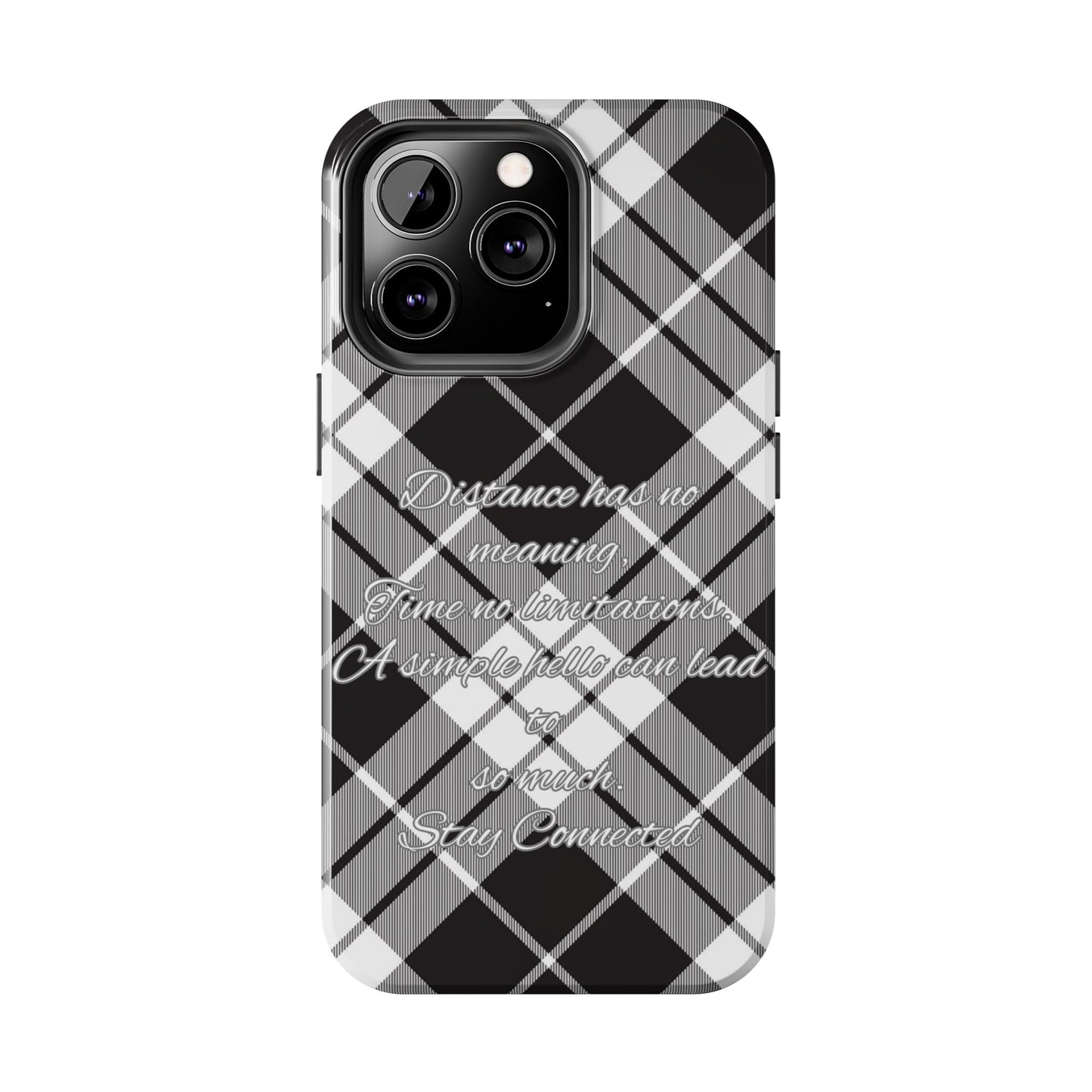 Black checkered plaid / Tough Phone Cases