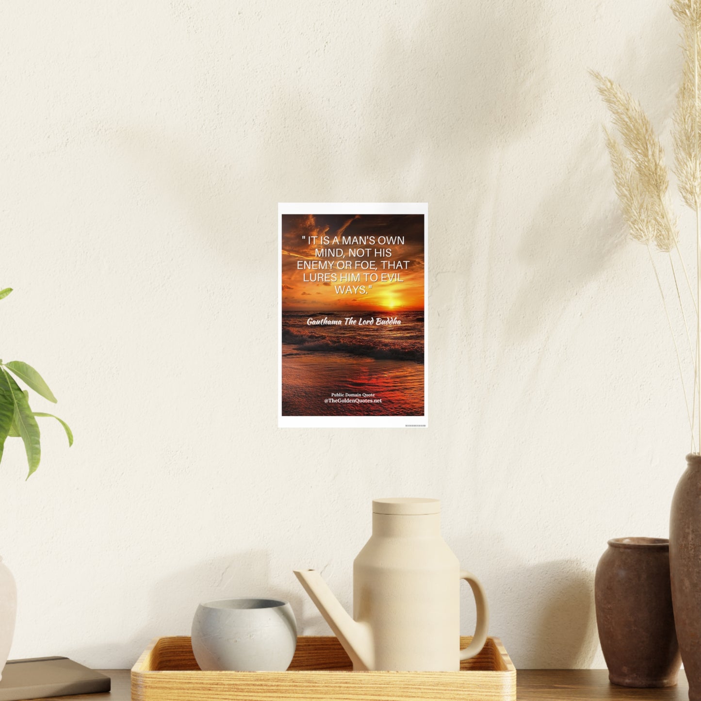 It's a mans own mind quote / Photo Art Paper Posters