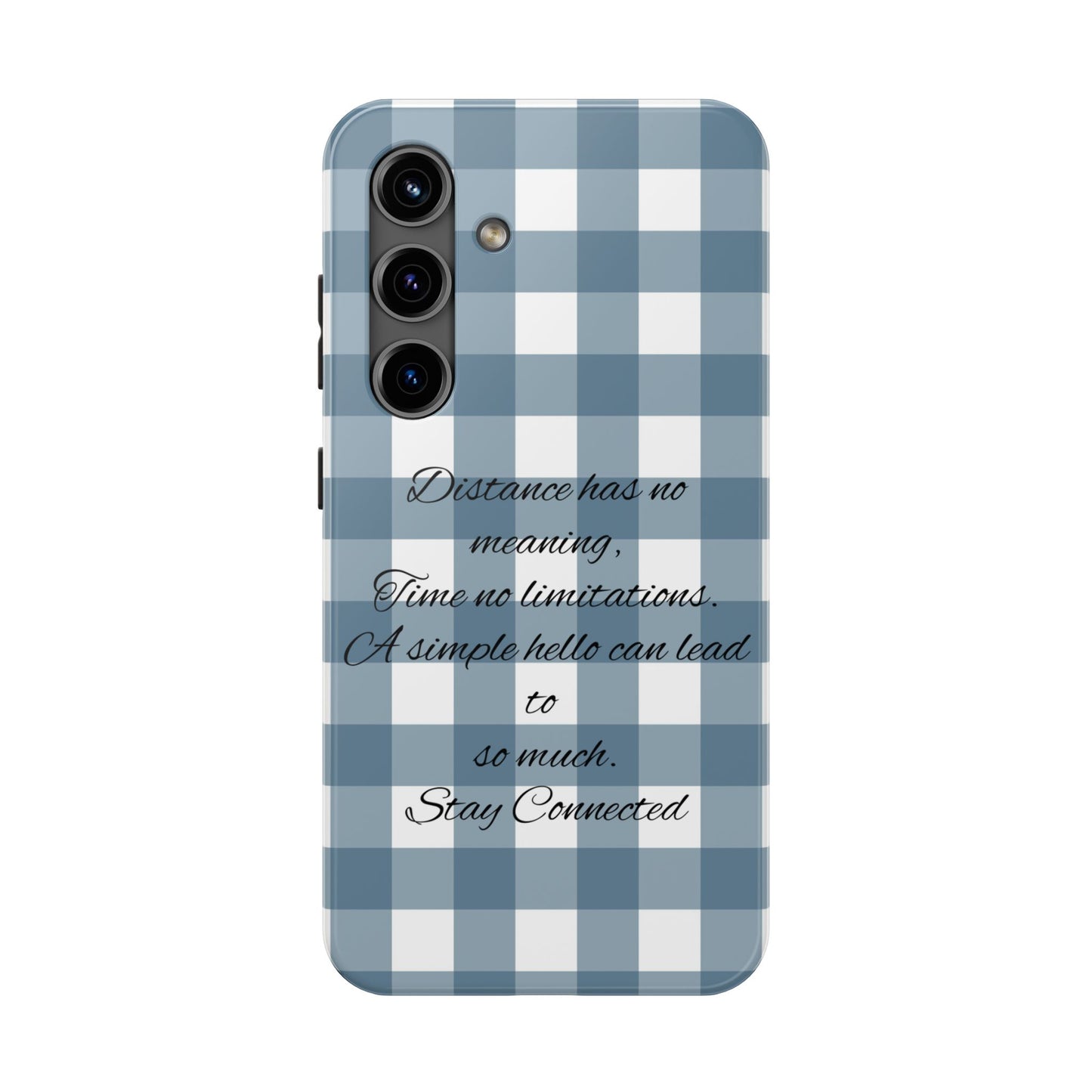 Blue checkered / Tough Phone Cases