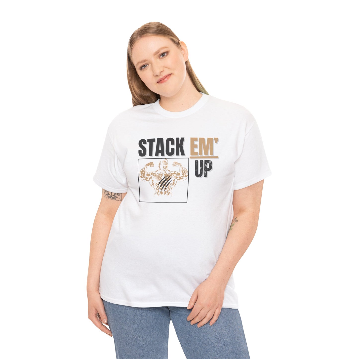 Stack Em Up  Unisex Heavy Cotton Tee