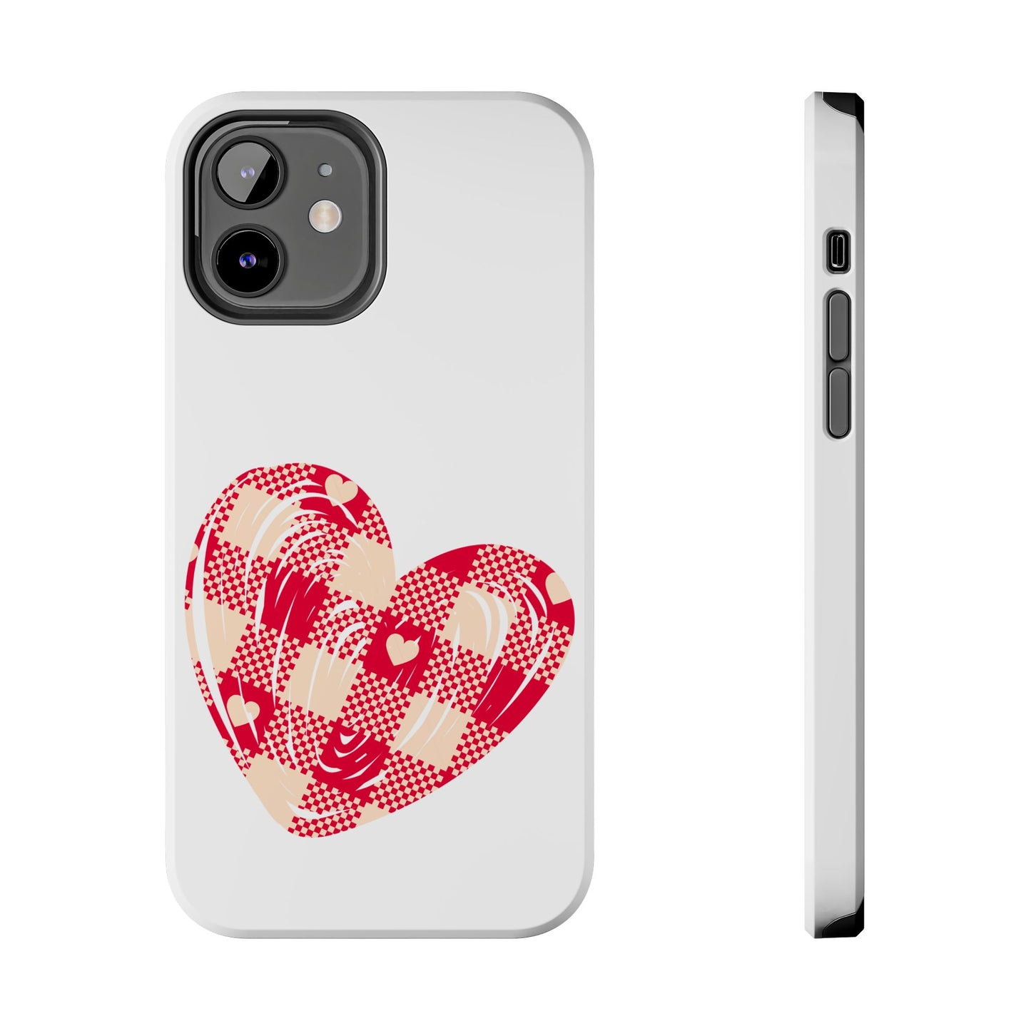 Checkered heart / Tough Phone Cases