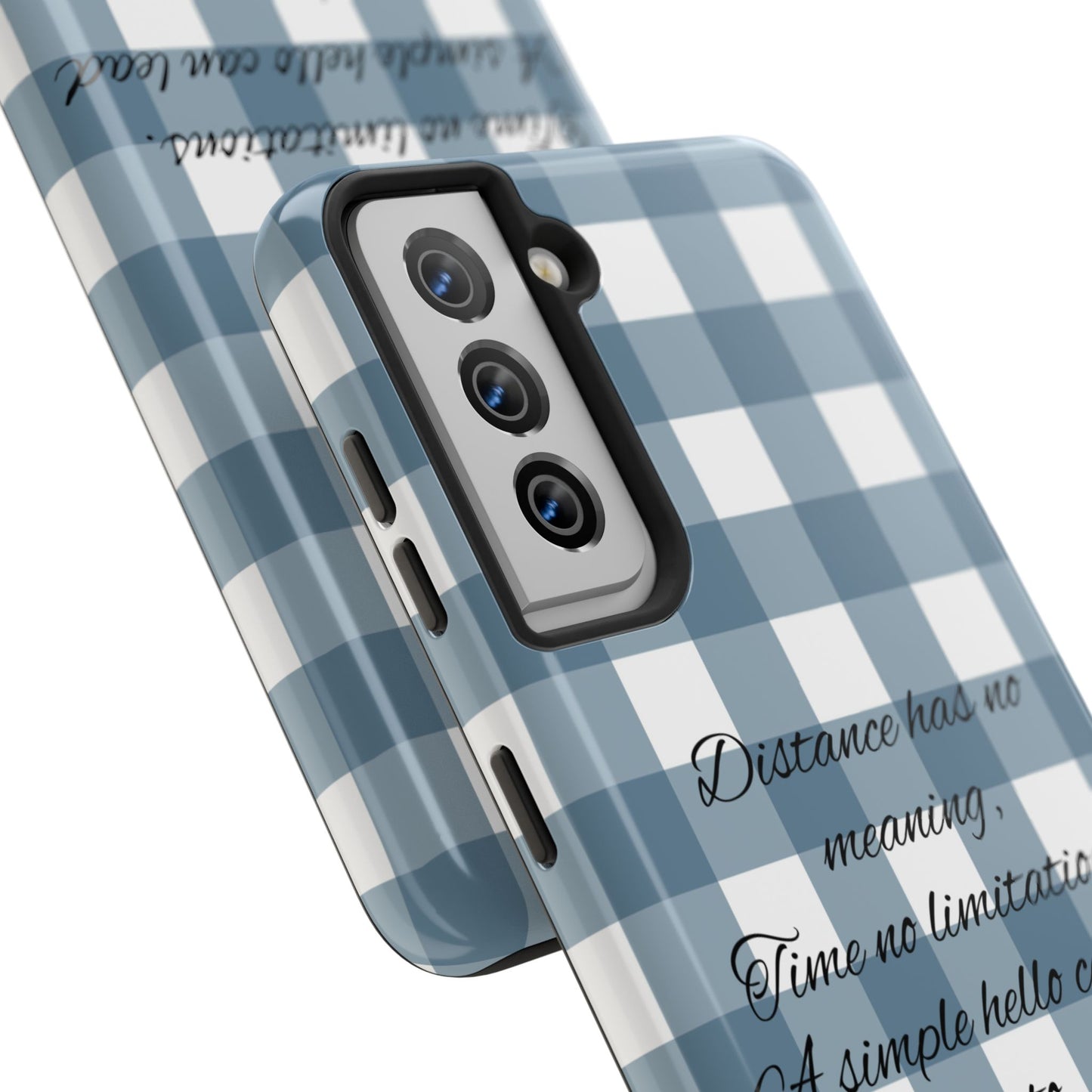 Blue checkered / Tough Phone Cases