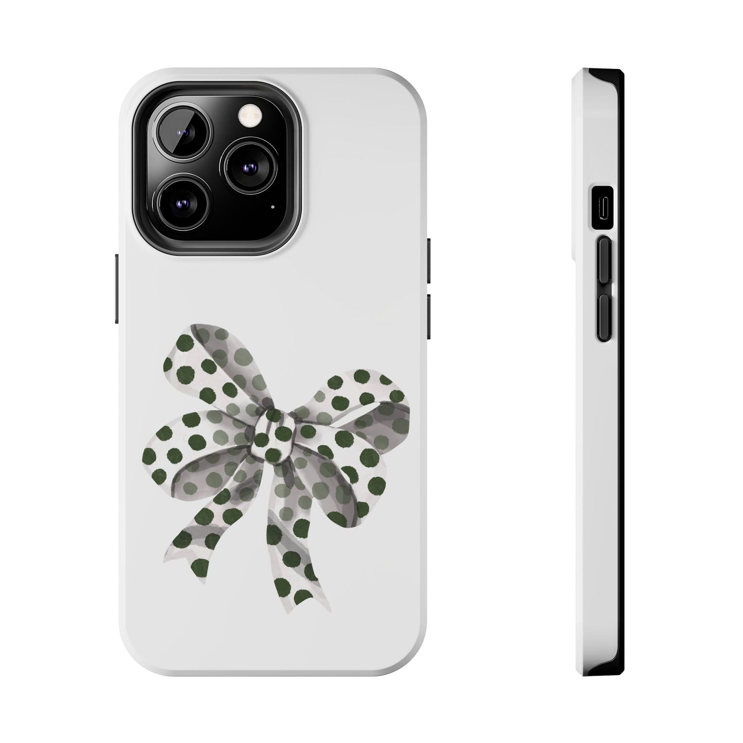 Polka dot bow / Tough Phone Cases