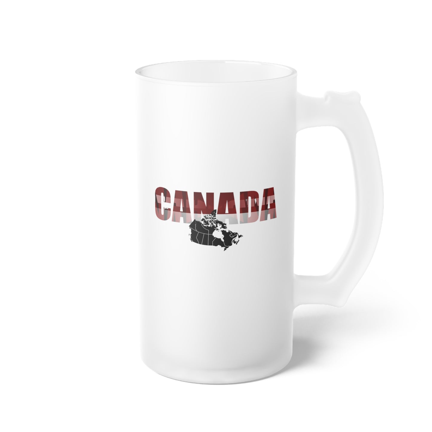 Canada / Frosted Glass Beer Mug 16 oz