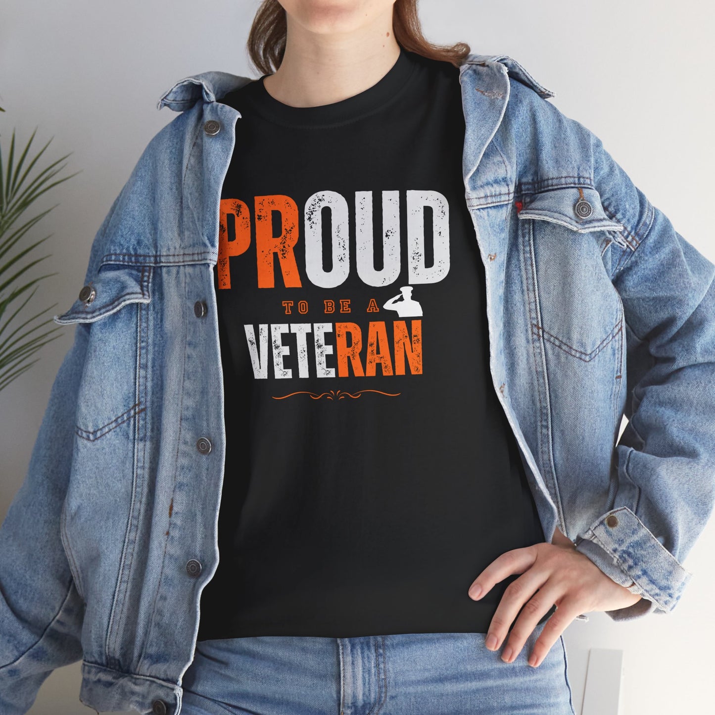 Proud to be a Veteran Unisex Heavy Cotton Tee