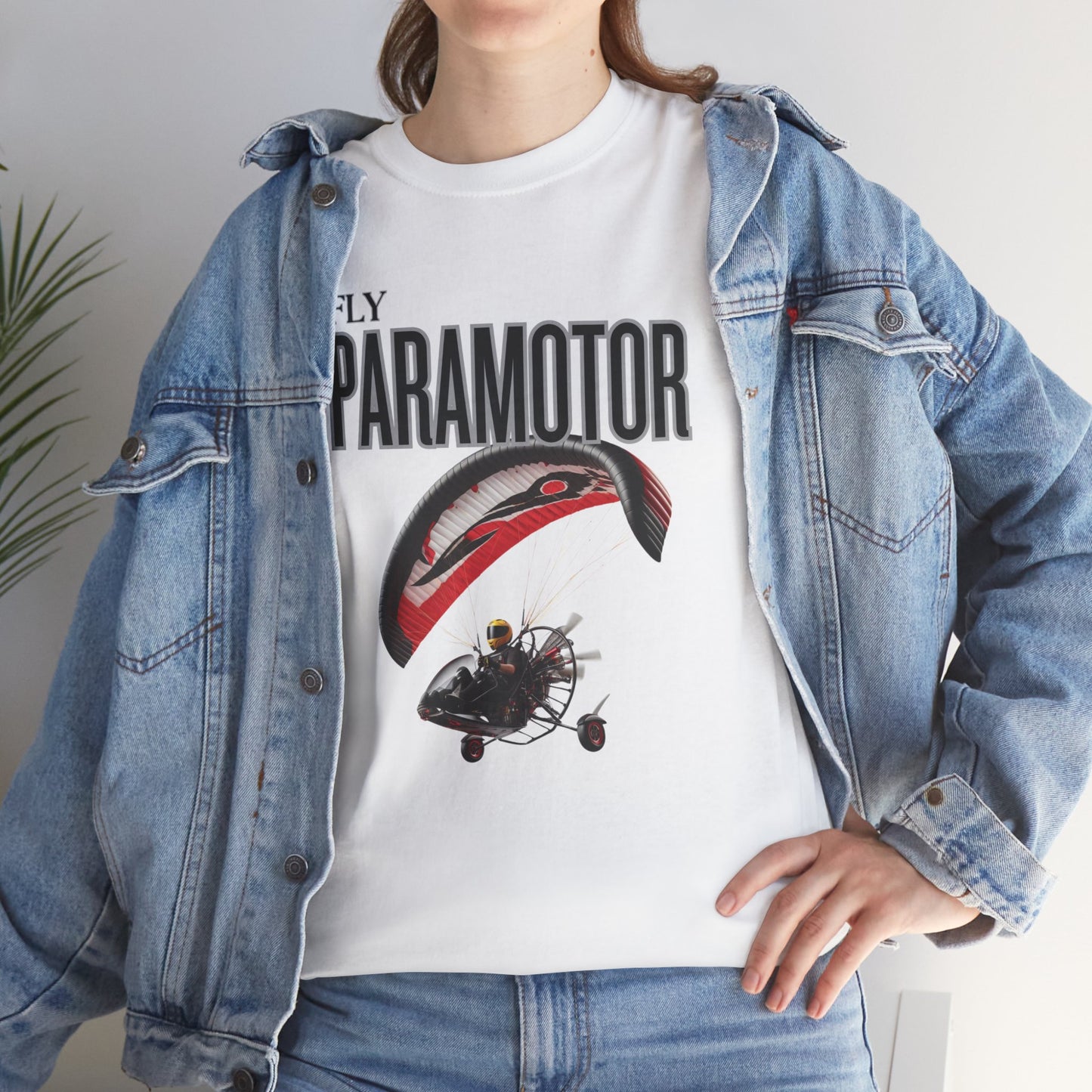 Fly Paramotor Unisex Heavy Cotton Tee