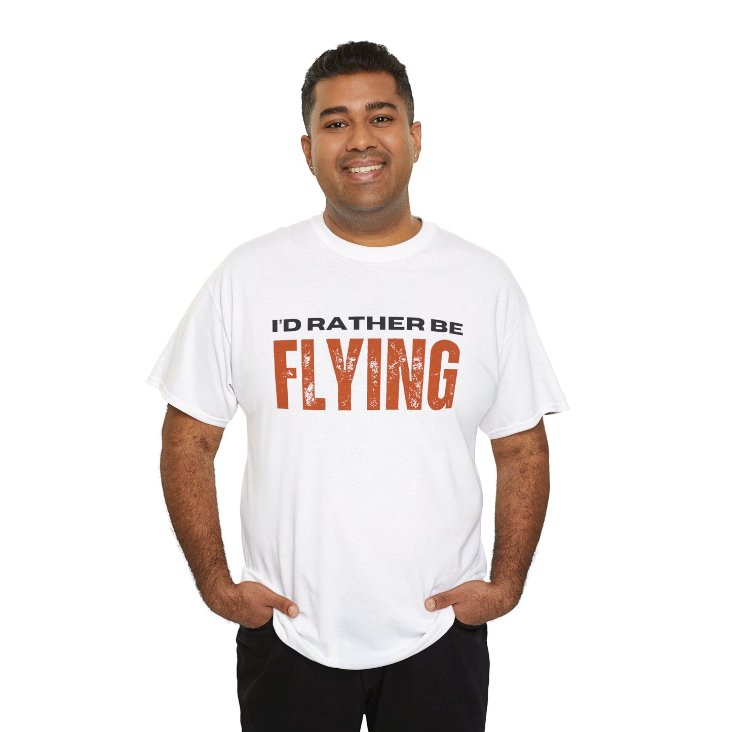 I'd Rather Be Flying Unisex Heavy Cotton Tee