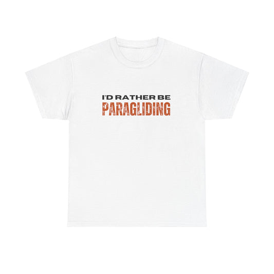 I'd Rather Be Paragliding Unisex Heavy Cotton Tee