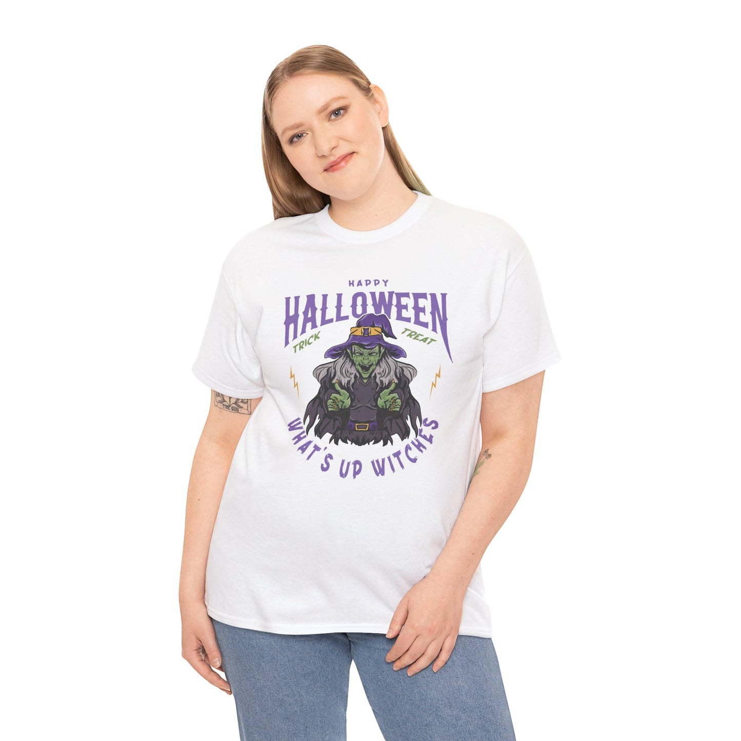 What's up Witches / Halloween Unisex Heavy Cotton Tee