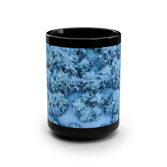 Winter Frost / Black Mug, 15oz