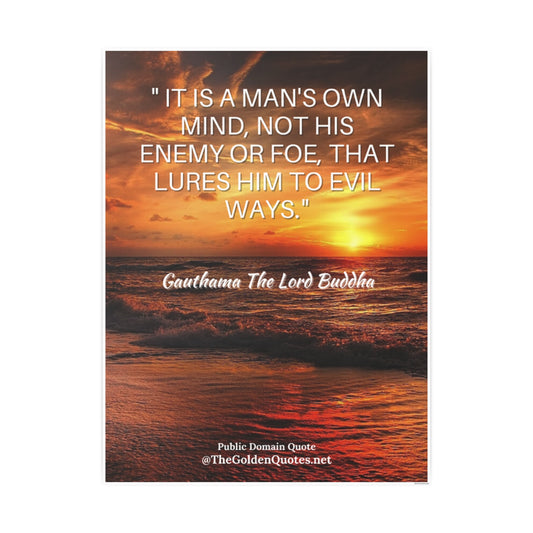 It's a mans own mind quote / Photo Art Paper Posters
