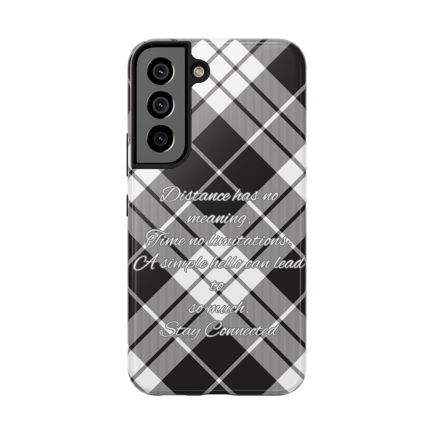 Black checkered plaid / Tough Phone Cases