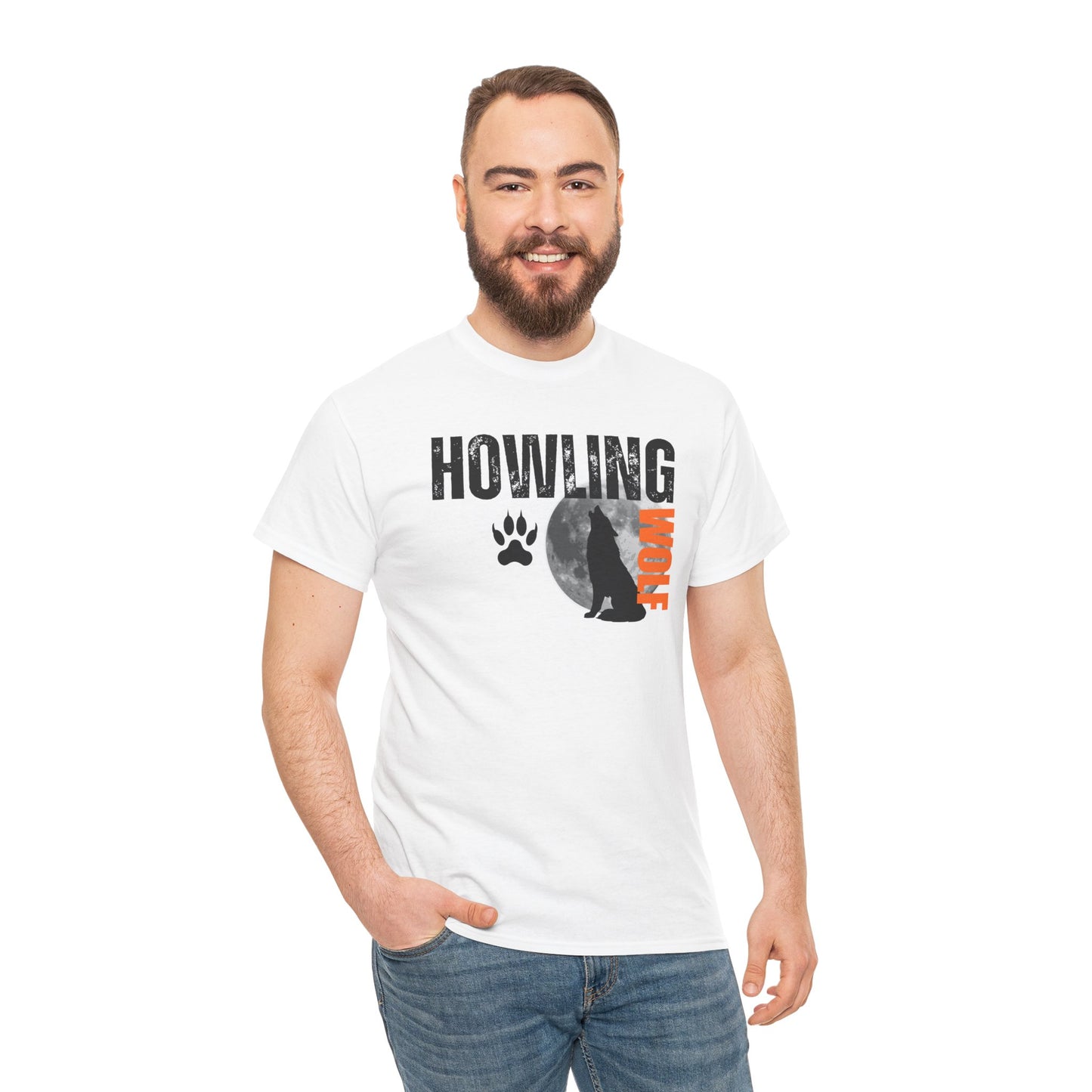 Howling Wolf Unisex Heavy Cotton Tee