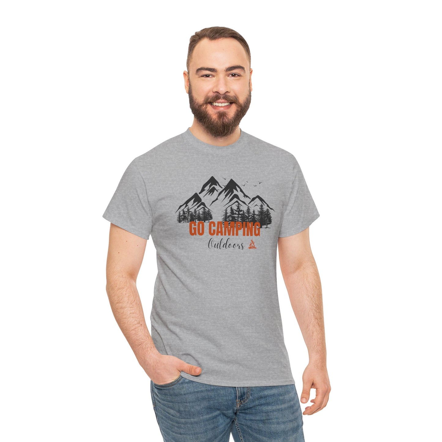 Go Camping Outdoors Unisex Heavy Cotton Tee