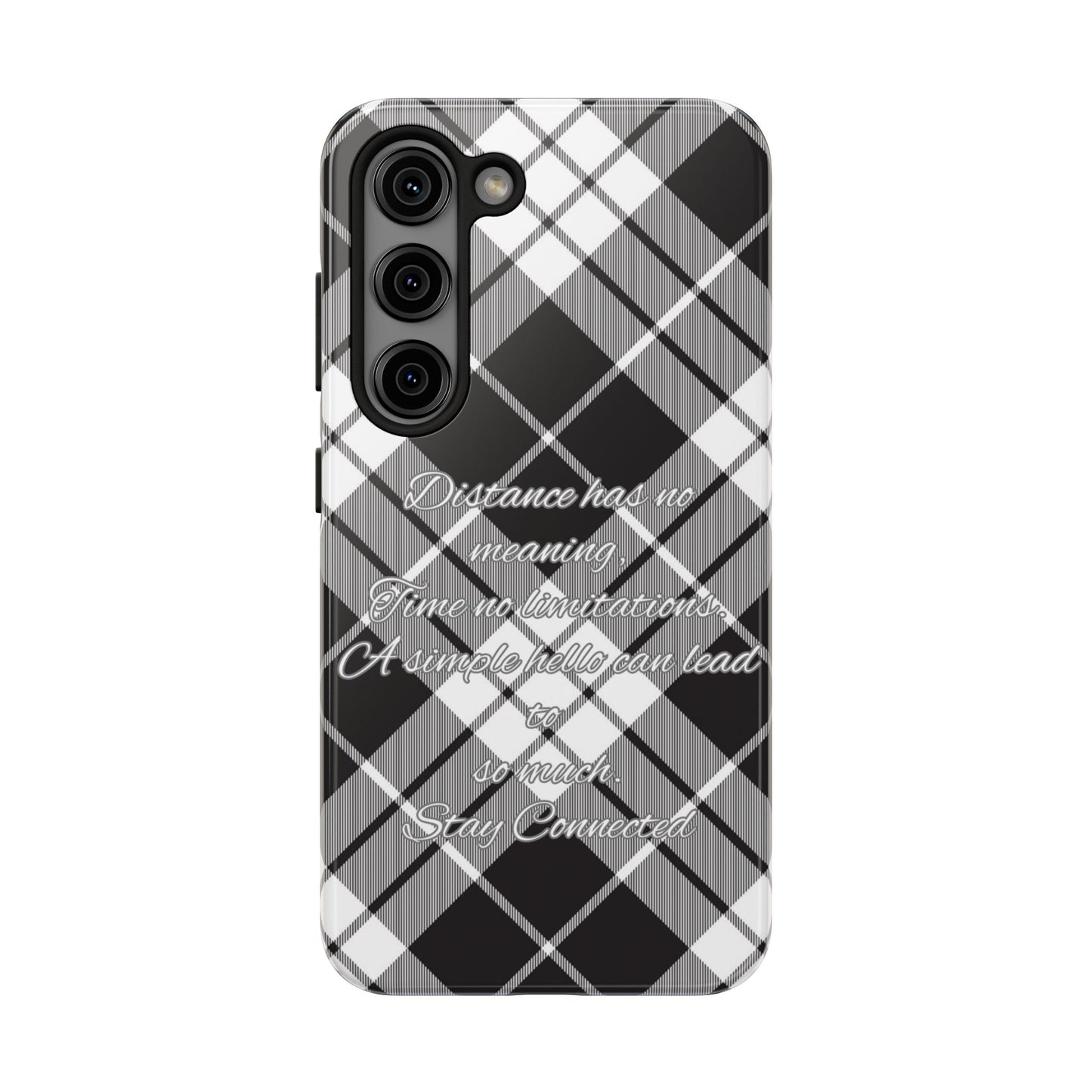 Black checkered plaid / Tough Phone Cases