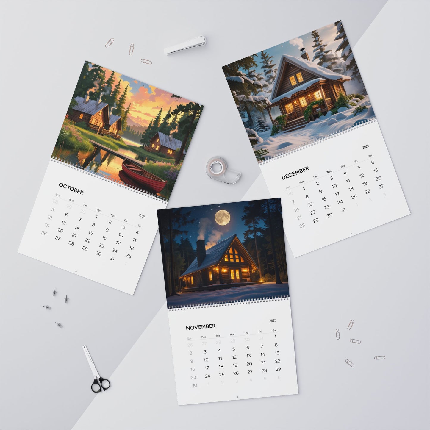 Cozy Cabin / Wall Calendars (2025)