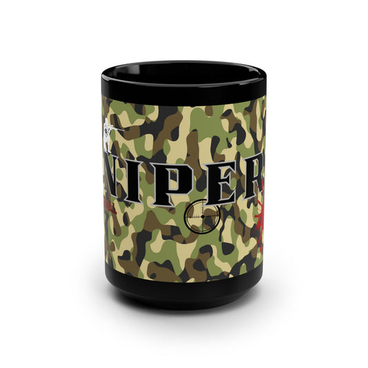 Sniper Paintball / Black Mug, 15oz