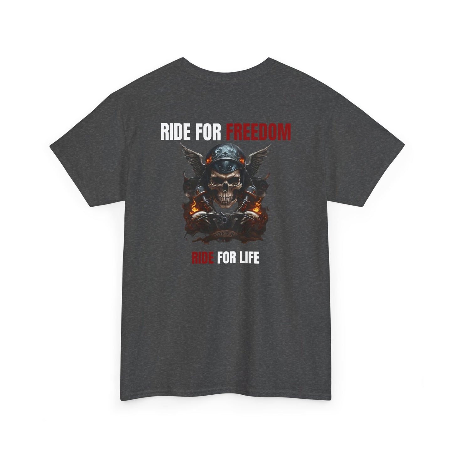 Ride for Freedom Ride for Life Unisex Heavy Cotton Tee