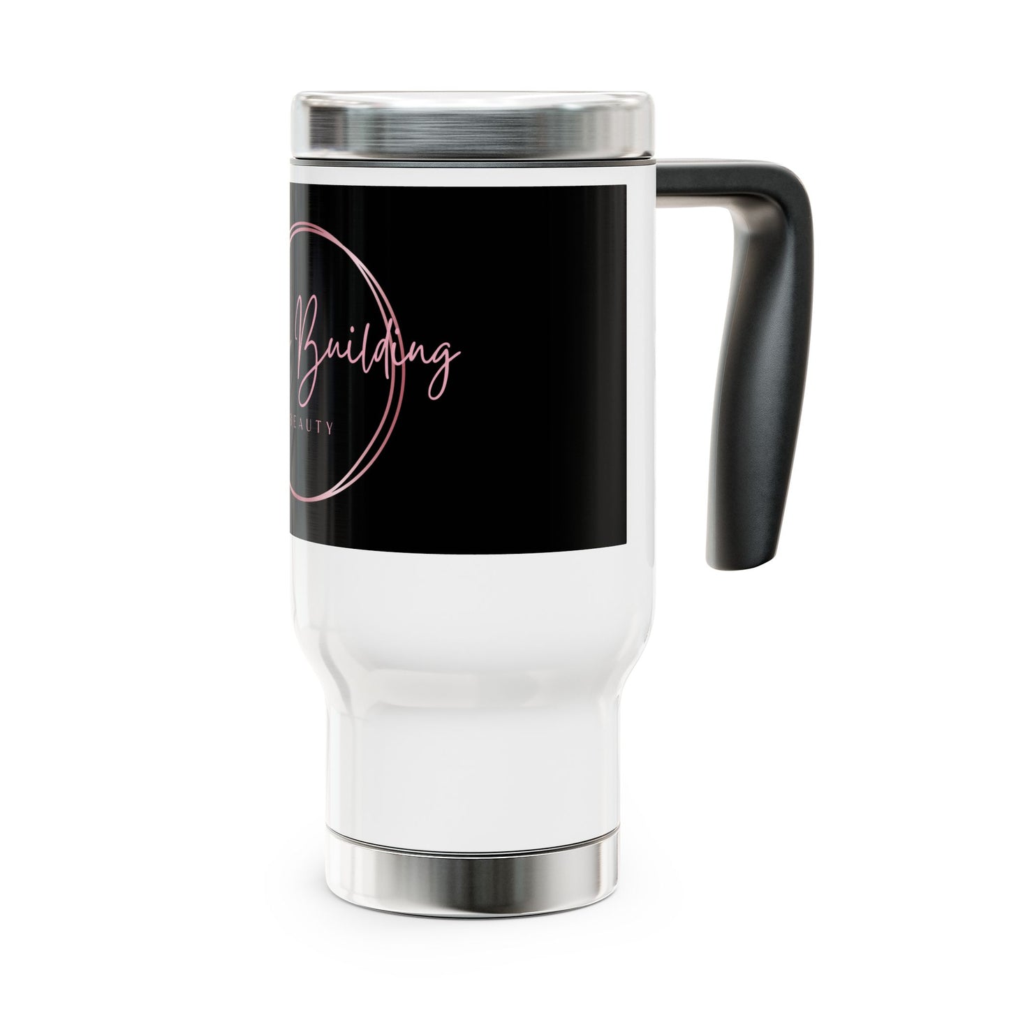 Bodybuilding beauty / Stainless Steel Travel Mug with Handle, 14oz
