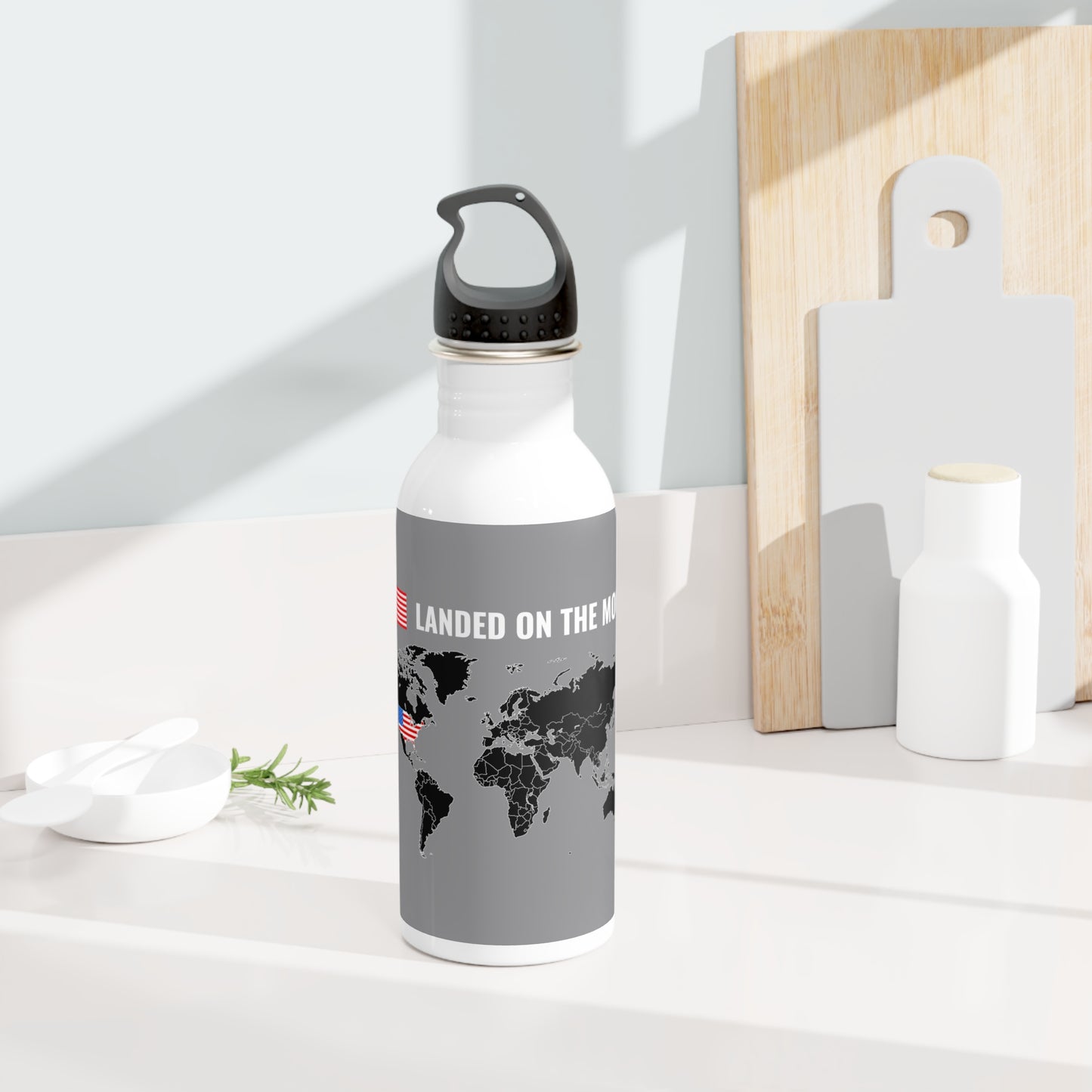 Landed on the moon / Stainless Steel Water Bottle