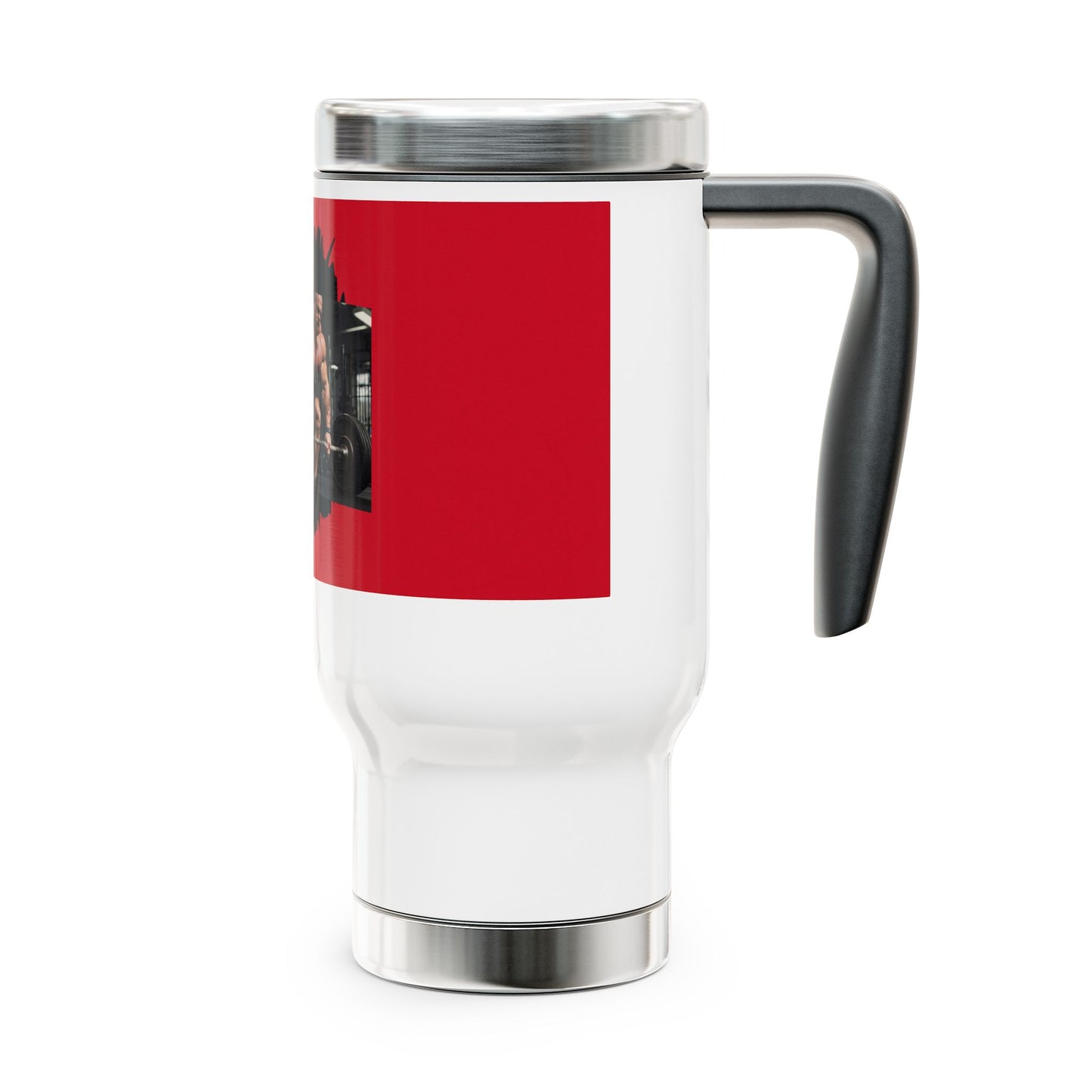 Deadlift Day / Stainless Steel Travel Mug with Handle, 14oz