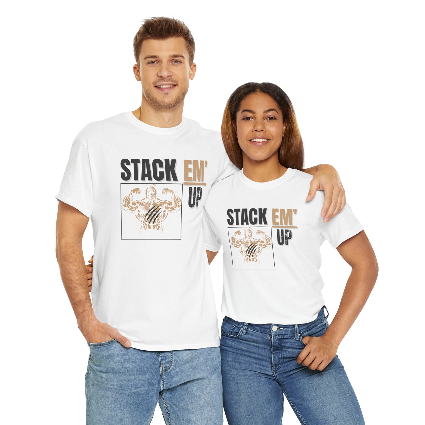 Stack Em Up  Unisex Heavy Cotton Tee