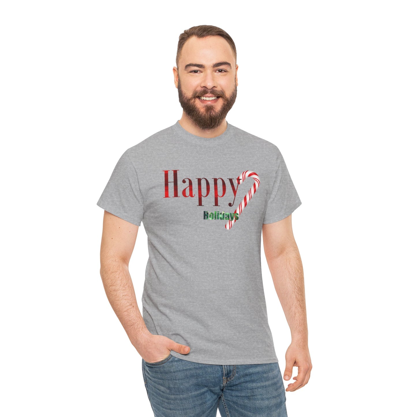 Happy Holidays Unisex Heavy Cotton Tee