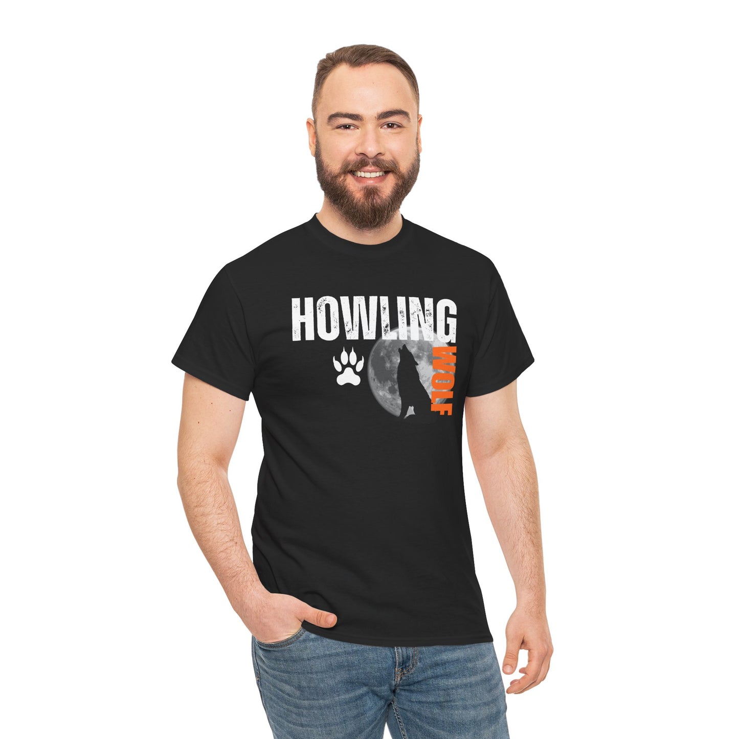 Howling Wolf Unisex Heavy Cotton Tee