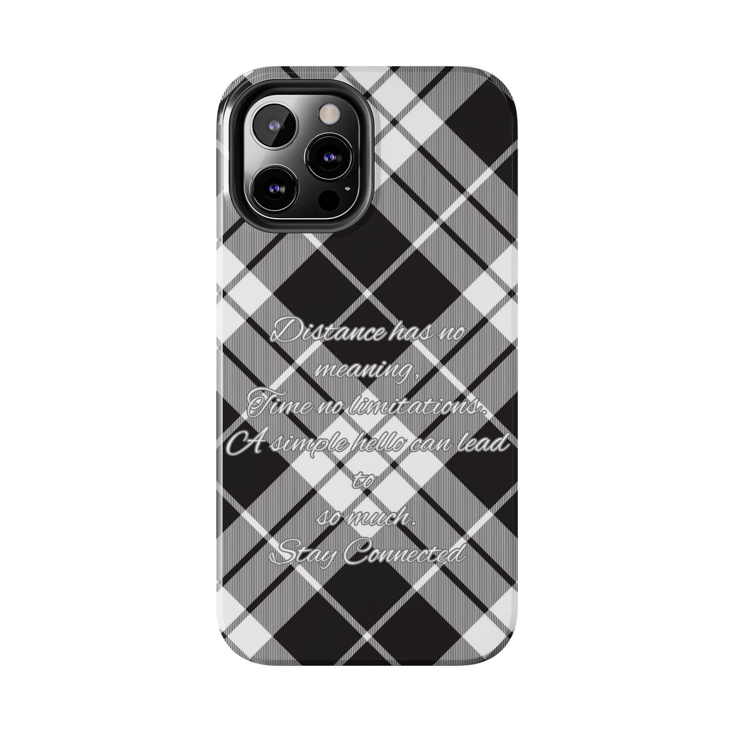 Black checkered plaid / Tough Phone Cases