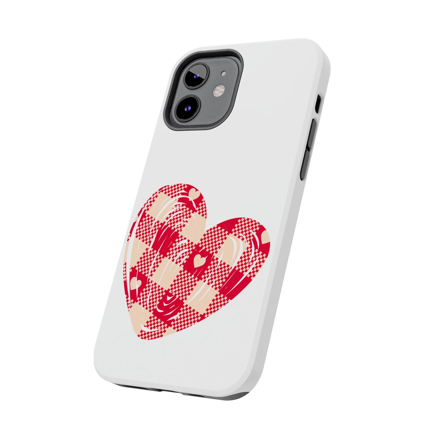 Checkered heart / Tough Phone Cases