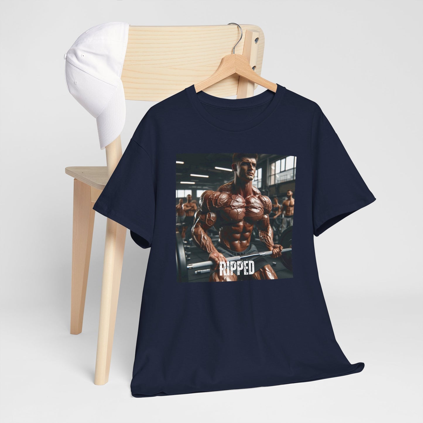 "Ripped" bodybuilding design Unisex Heavy Cotton Tee