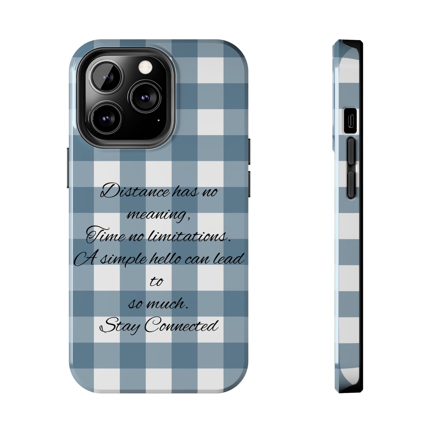 Blue checkered / Tough Phone Cases