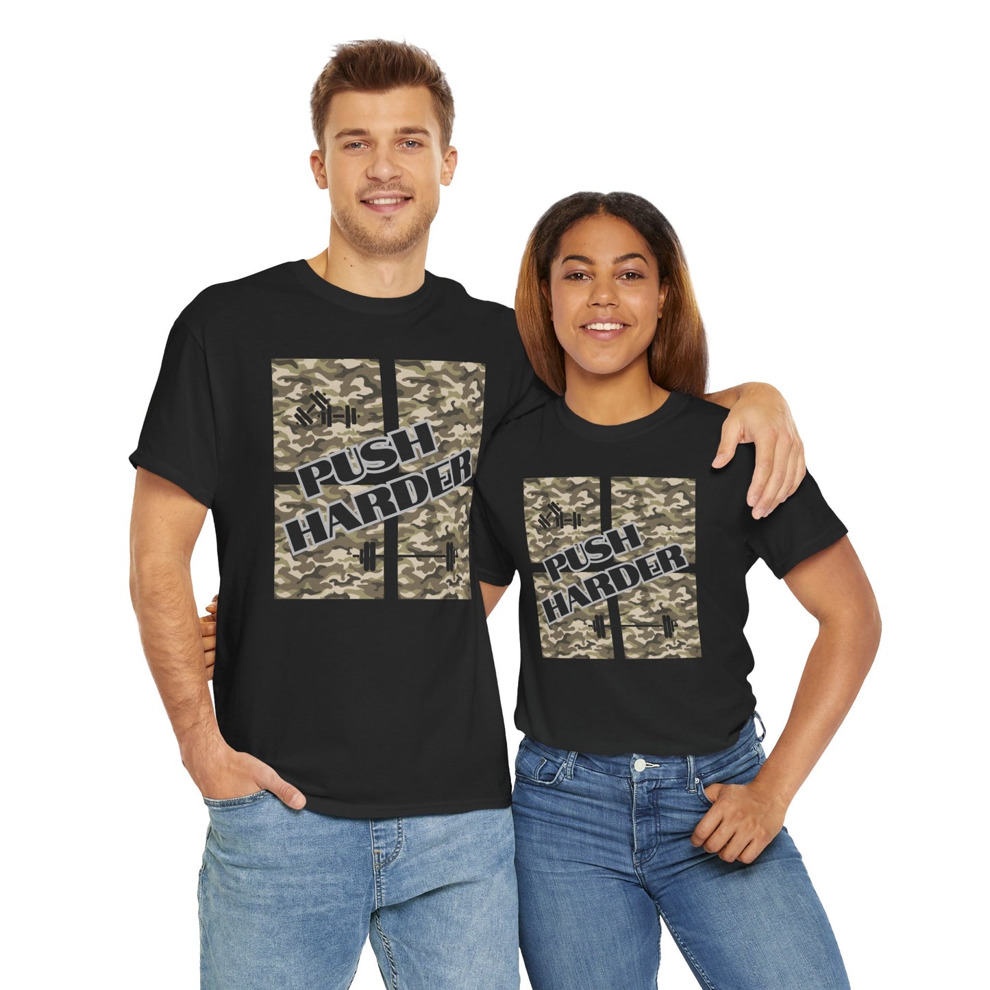 Push Harder Unisex Heavy Cotton Tee