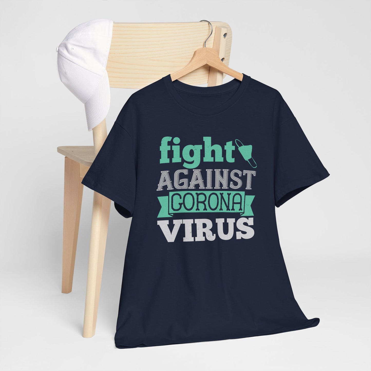 Fight Against Corona Virus Unisex Heavy Cotton Tee