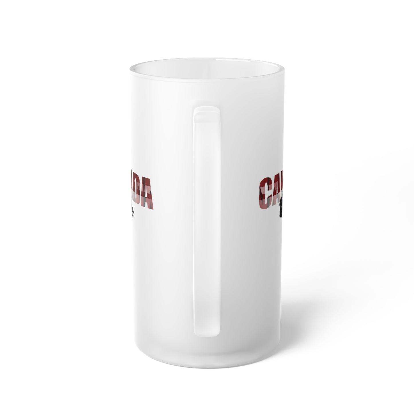 Canada / Frosted Glass Beer Mug 16 oz