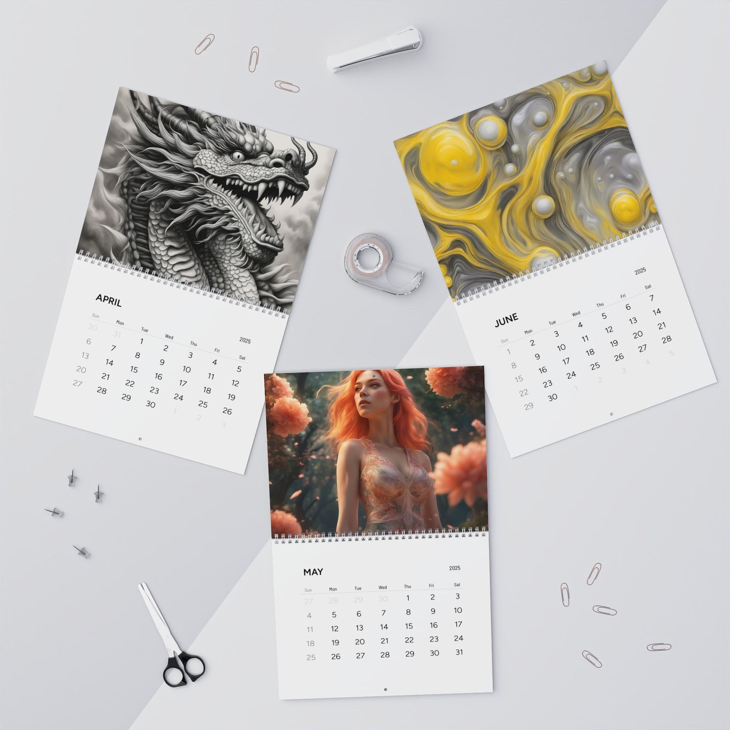 AI Creations  2 Calendar 2025 / Wall Calendars (2025)