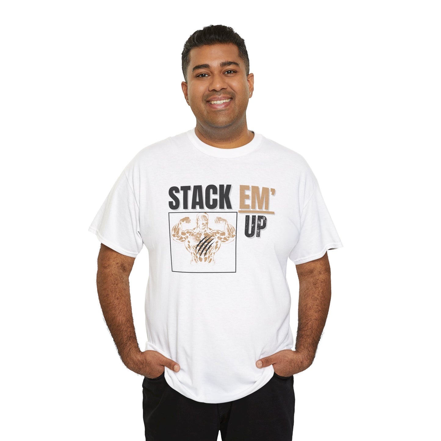 Stack Em Up  Unisex Heavy Cotton Tee