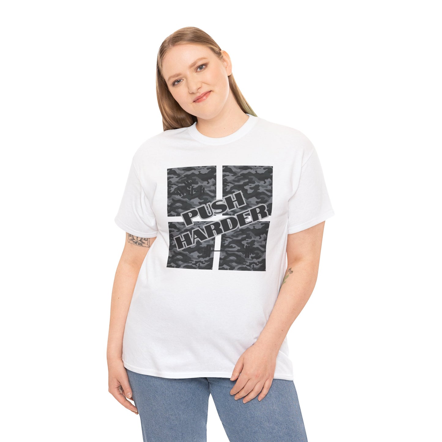 Push Harder Unisex Heavy Cotton Tee