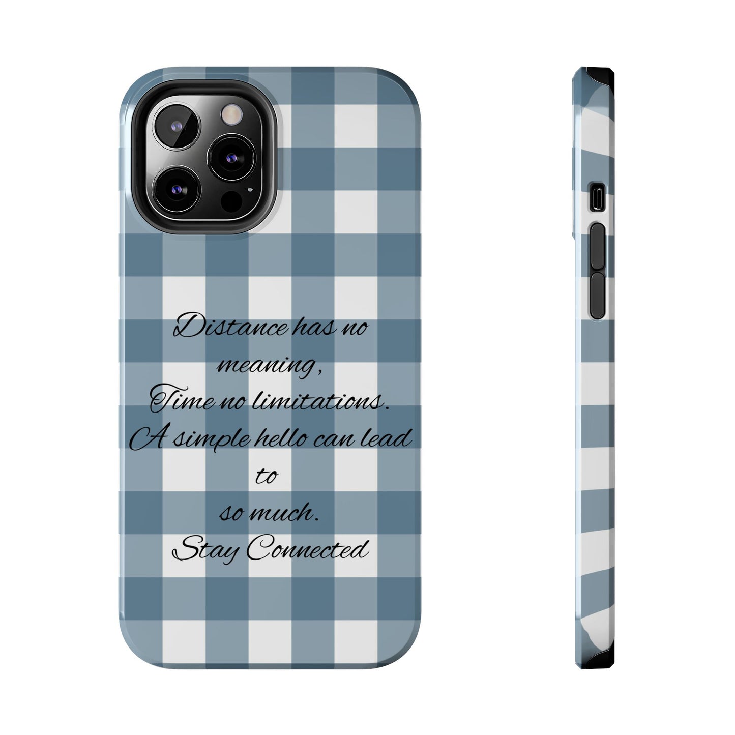 Blue checkered / Tough Phone Cases