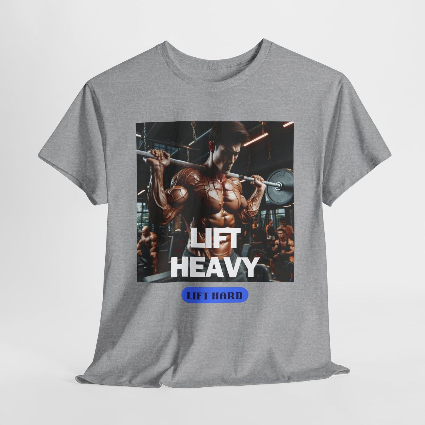 Lift heavy lift hard Unisex Heavy Cotton Tee